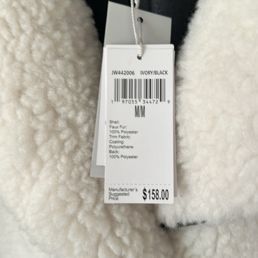 NWT ❤️ Jason Wu - White Faux Shearling Coat - MSRP $158 - Picture 4 of 4
